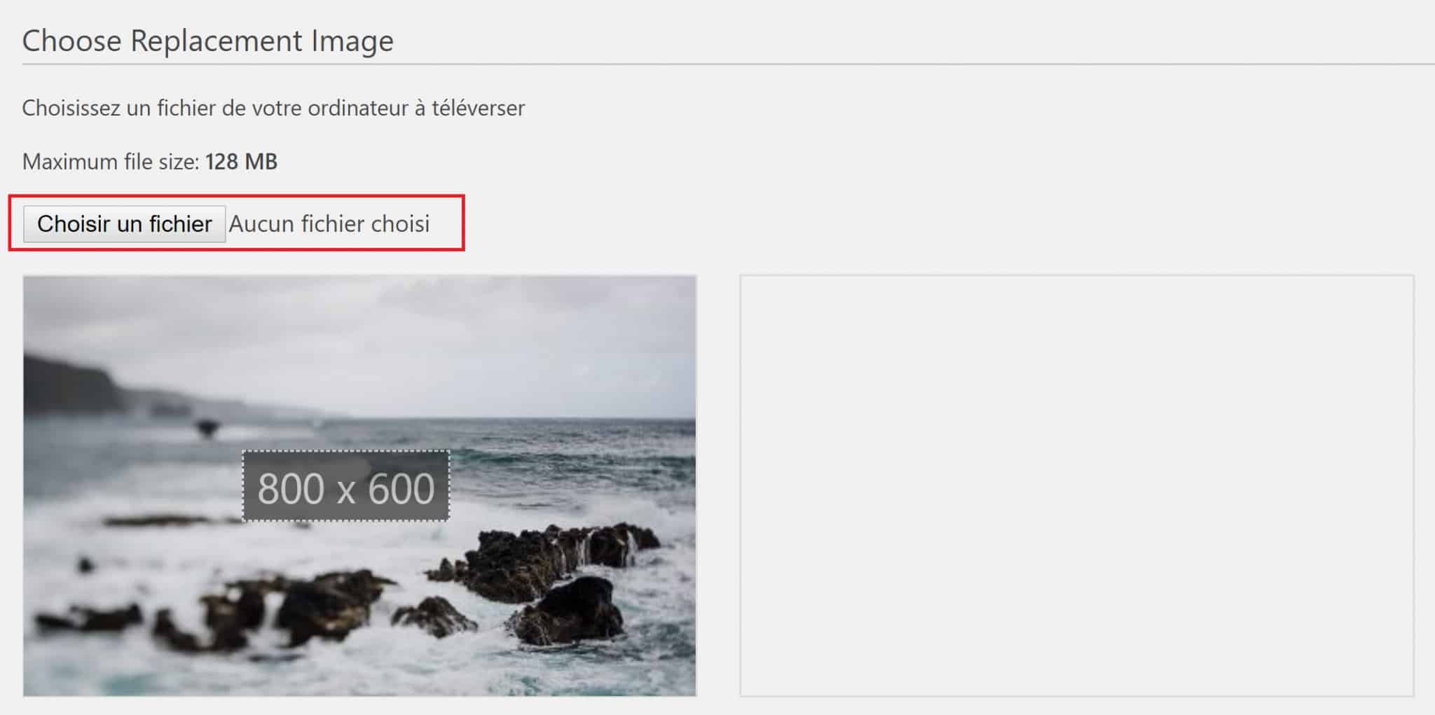 Choisir l'image à remplacer avec le plugin Enable Media Replace