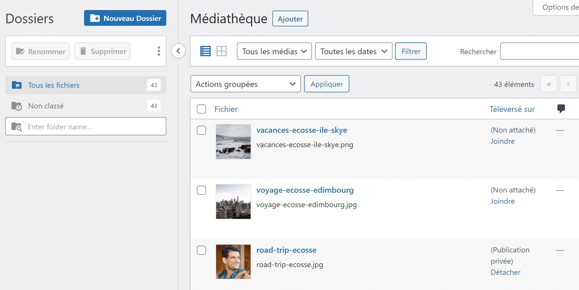 Classer ses images WordPress avec le plugin FileBird