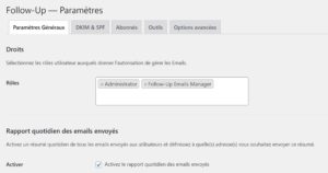 Plugin WordPress Follow Up Emails traduit en français